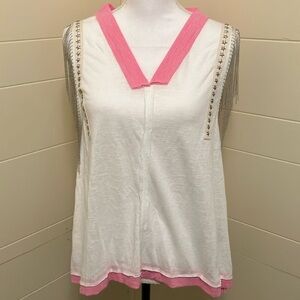 NWOT POL relaxed fit fringe tee